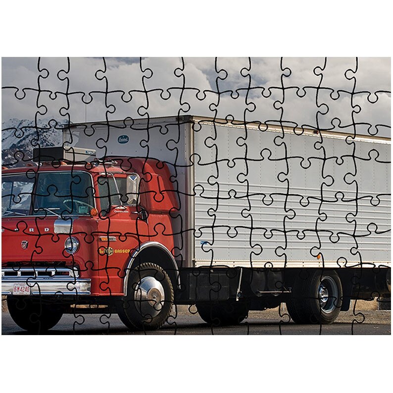 Puzzle Heartwork 96 piese, Ford C-600 1957, Latime 40,5 cm x Inaltime 28,5 cm