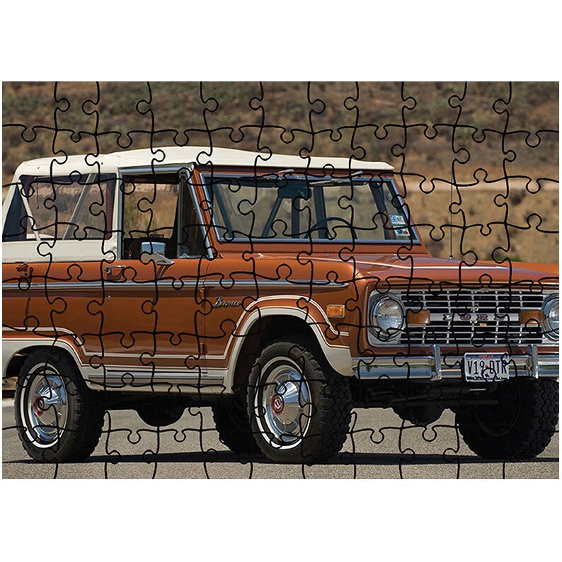 Puzzle Heartwork 96 piese, Ford Bronco 1966-77, Latime 40,5 cm x Inaltime 28,5 cm