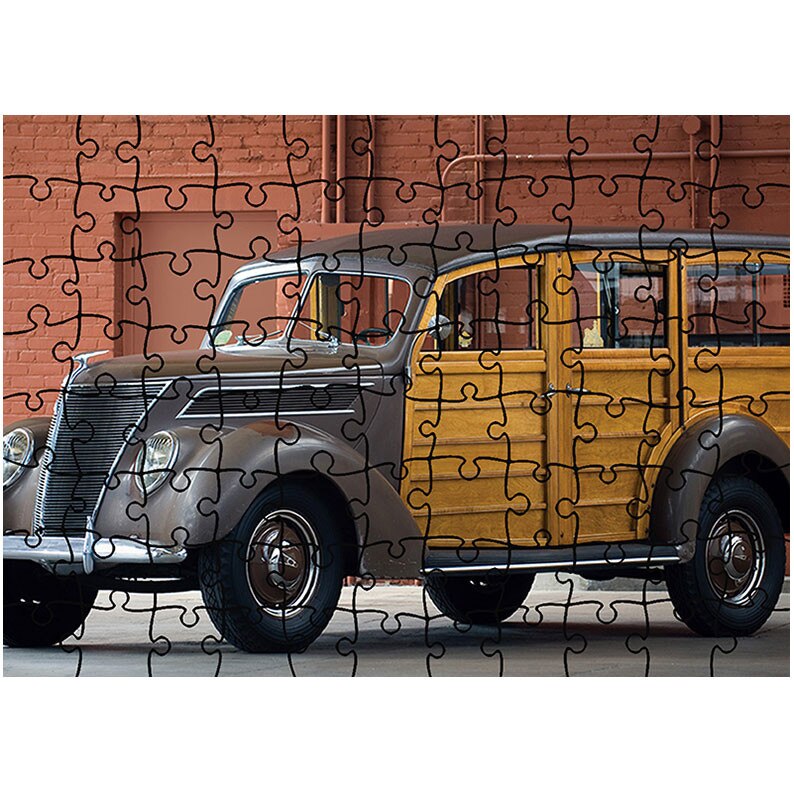 Puzzle Heartwork 96 piese, 1937 Ford Deluxe Station Wagon, Latime 40,5 cm x Inaltime 28,5 cm