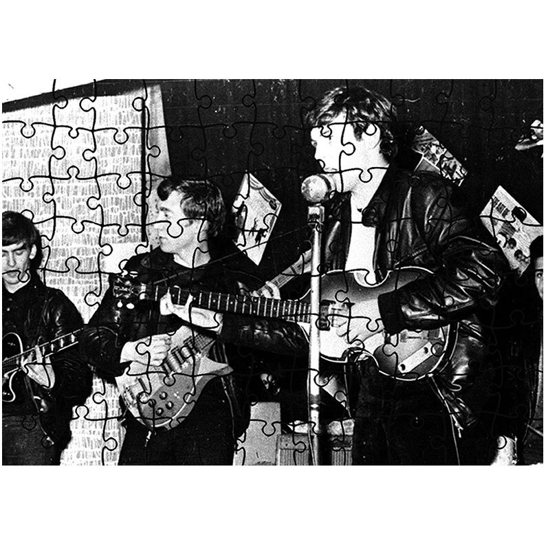 Puzzle Heartwork 96 piese, The Beatles la inceput de drum, Latime 40,5 cm x Inaltime 28,5 cm