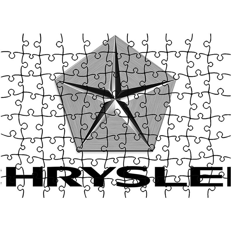 Puzzle Heartwork 96 piese, Chrysler Logo, Latime 40,5 cm x Inaltime 28,5 cm