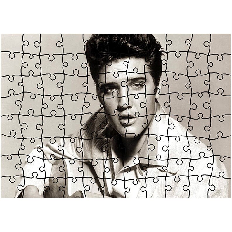 Puzzle Heartwork 96 piese, Elvis cantand la chitara, Latime 40,5 cm x Inaltime 28,5 cm