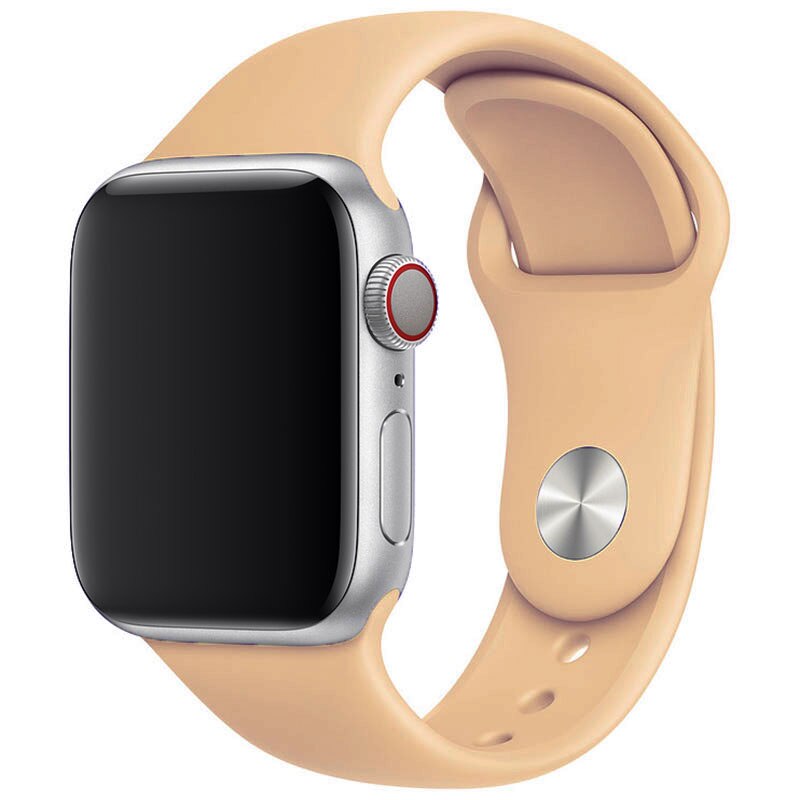 Curea pentru Apple Watch 2/3/4/5/6,Compatibil pentru toate Apple Watch, Silicon, Display 42 mm, Bej Inchis