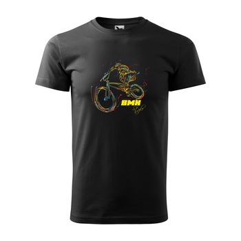 Tricou negru barbati, idee de cadou, pentru biciclisti de BMX, Color Style, marime 2XL