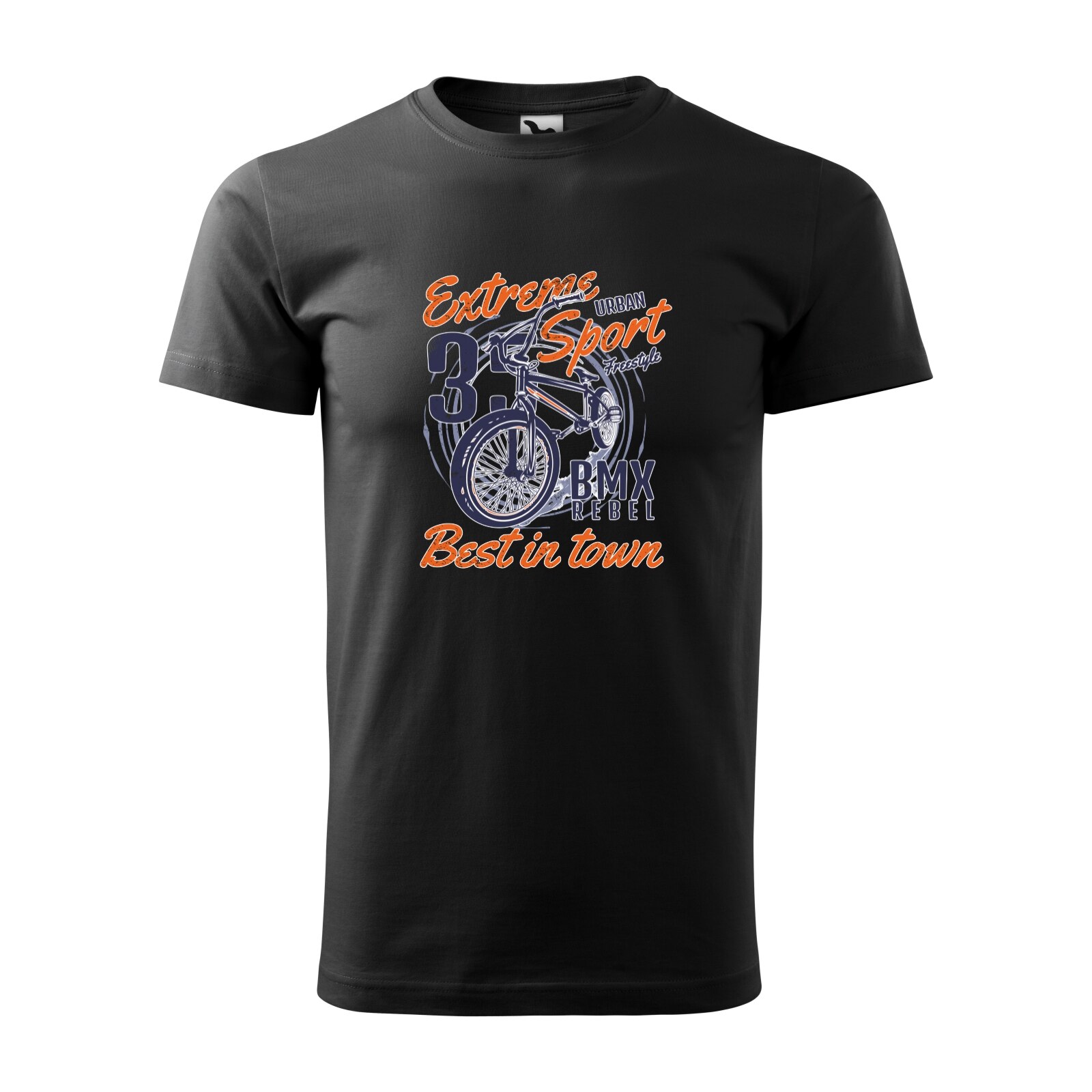 Tricou negru barbati, idee de cadou, pentru biciclisti de BMX, Extrem Sport Best in Town, marime S