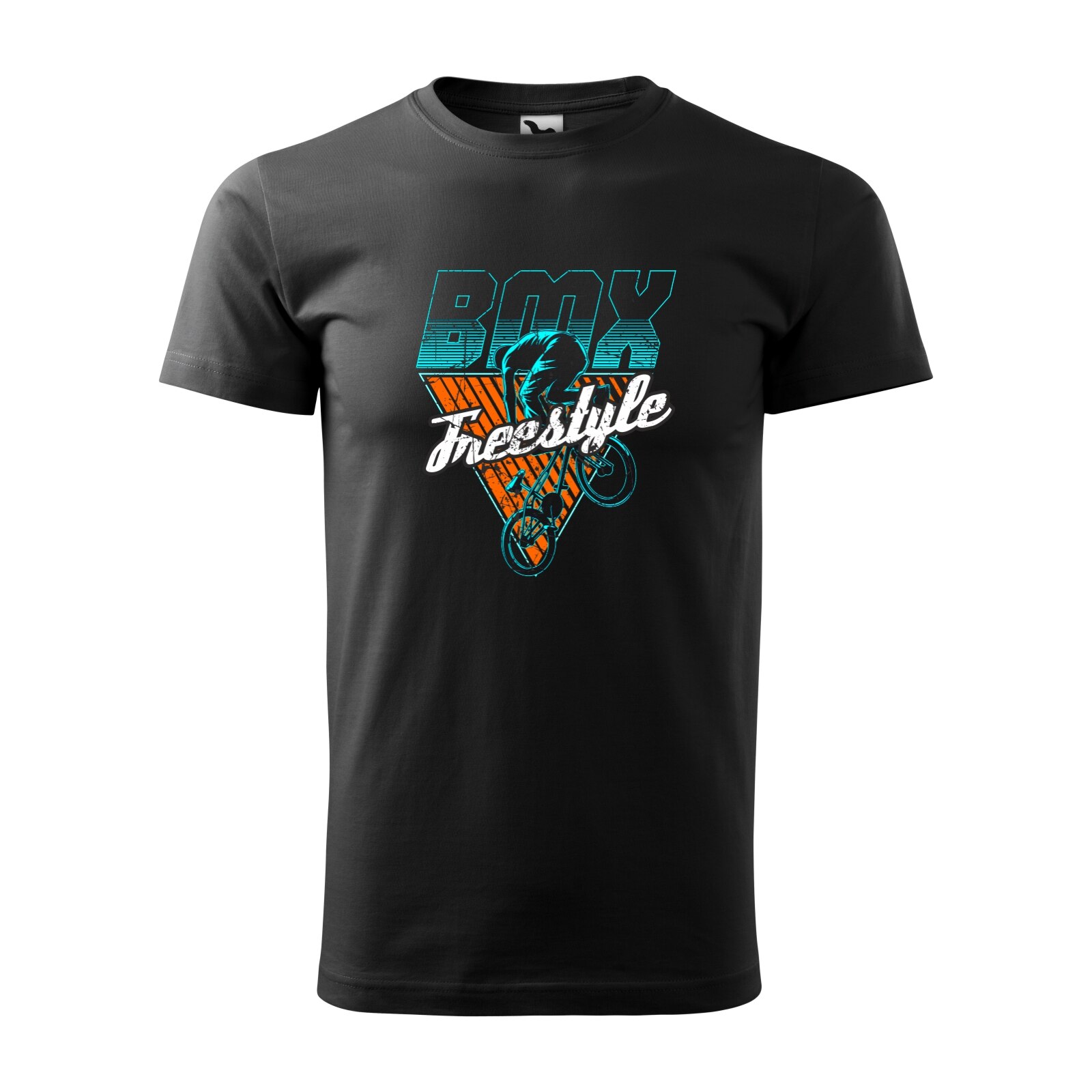 Tricou negru barbati, idee de cadou, pentru biciclisti de BMX, FreeStyle2, marime XS