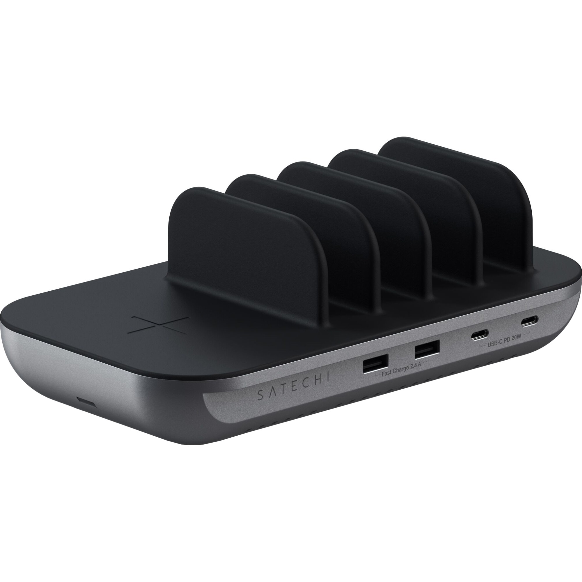 Dock 5 Satechi Stație pentru încărcare Wireless (2xUSB-C PD 20W, 2 X USB-A 12W, Wireless)