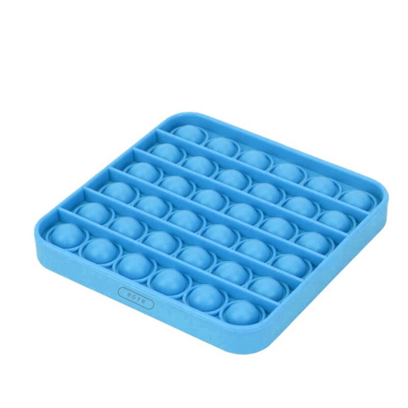 Jucarie Push Pop Bubble Fidget, Pop It, BGTB, patrat, albastru