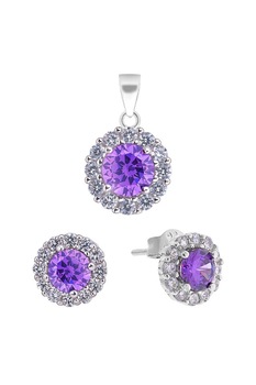 Set argint 925 Lavender Love 0,8 cm Bijouxmania Set argint 925 Lavender Love 0,8 cm Bijouxmania