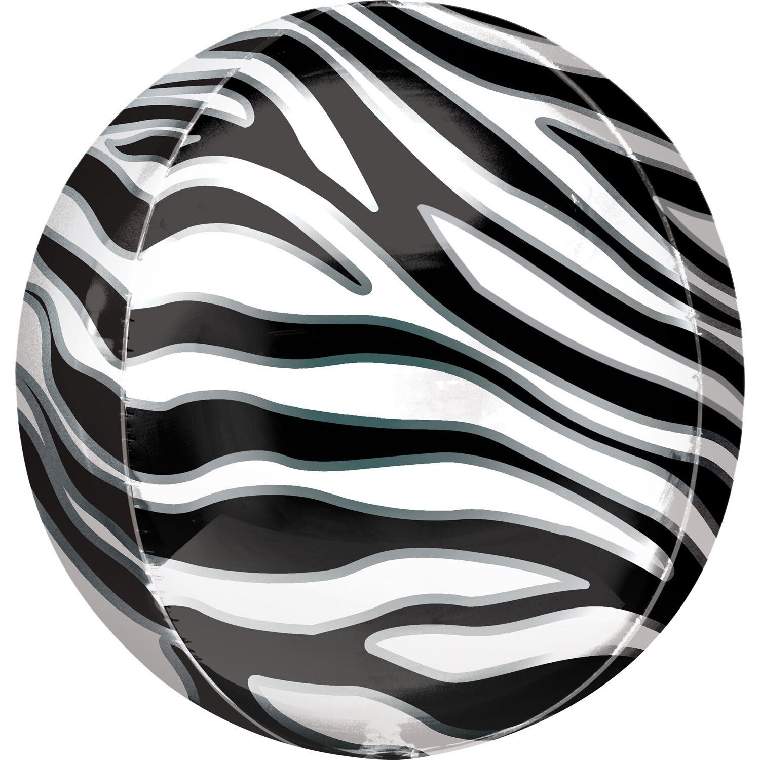 Balon Folie Orbz Animal Print Zebra, 38x40 cm, AMS 42107 01