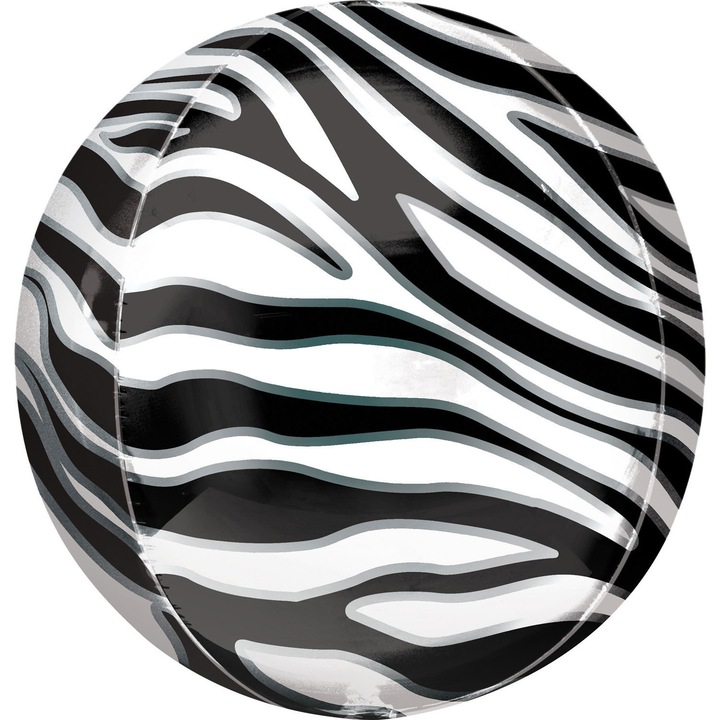 Balon Folie Orbz Animal Print Zebra, 38x40 cm, AMS 42107 01