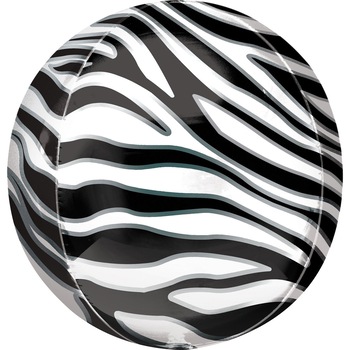 Balon Folie Orbz Animal Print Zebra, 38x40 cm, AMS 42107 01 Balon Folie Orbz Animal Print Zebra, 38x40 cm, AMS 42107 01