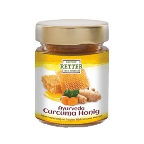 Miere cu turmeric proaspat (curcuma) bio, Retter, 250g