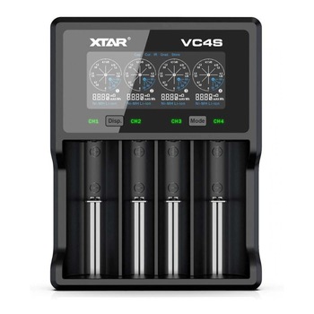 Incarcator cu 4 sloturi Xtar VC4S, cu ecran color, cu functie de regenerare Incarcator cu 4 sloturi Xtar VC4S, cu ecran color, cu functie de regenerare