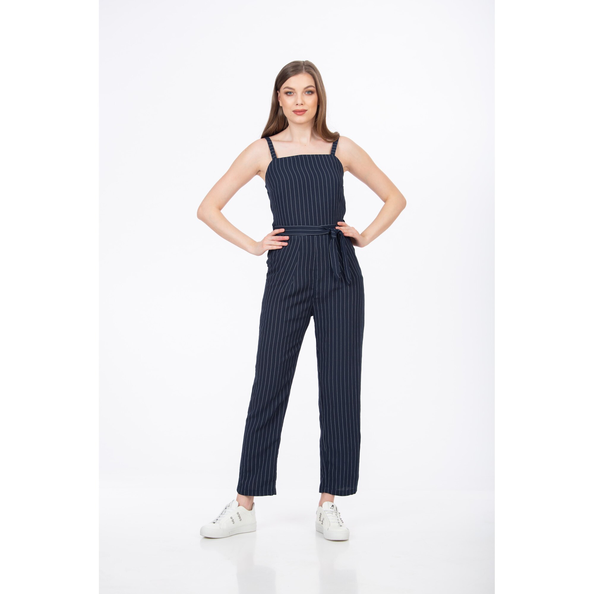 Salopeta Be You cu dungi, Bleumarin