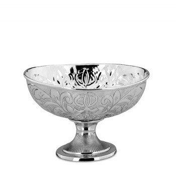 Fructiera ovala cu broderie, argintata, Azay, 30 cm Fructiera ovala cu broderie, argintata, Azay, 30 cm