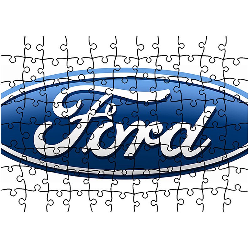 Puzzle Heartwork 96 piese, Ford Logo, Latime 40,5 cm x Inaltime 28,5 cm