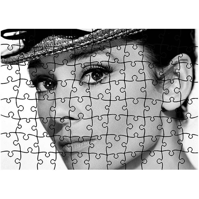 Puzzle Heartwork 96 piese, Acrita Audrey Hepburn, Latime 40,5 cm x Inaltime 28,5 cm