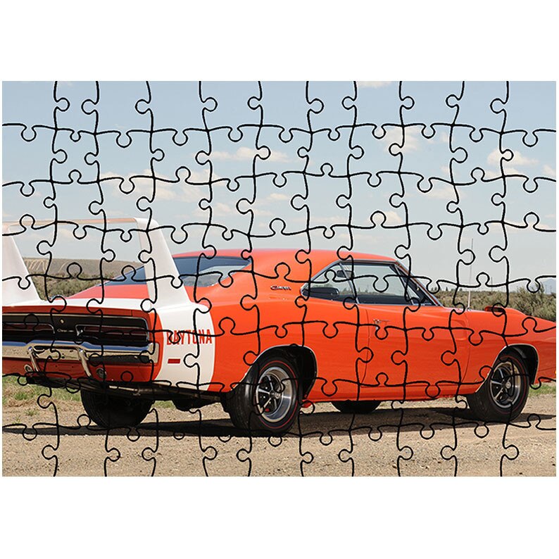 Puzzle Heartwork 96 piese, 1969 Dodge Charger Daytona, Latime 40,5 cm x Inaltime 28,5 cm