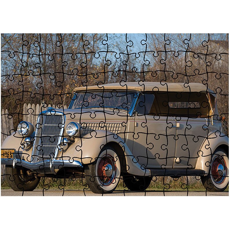 Puzzle Heartwork 96 piese, 1935 Ford Model 48 Deluxe Phaeton, Latime 40,5 cm x Inaltime 28,5 cm