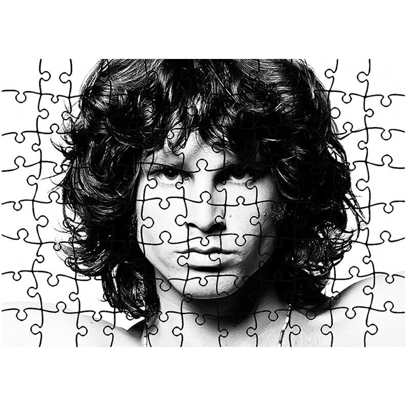 Puzzle Heartwork 96 piese, Jim Morrison, solistul The Doors, Latime 40,5 cm x Inaltime 28,5 cm