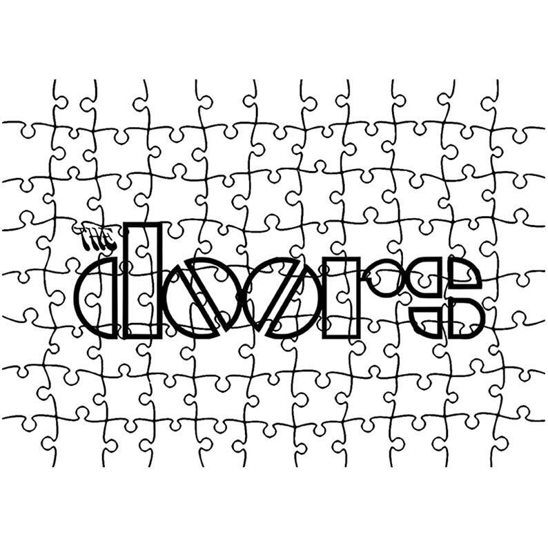 Puzzle Heartwork 96 piese, Sigla The Doors, Latime 40,5 cm x Inaltime 28,5 cm