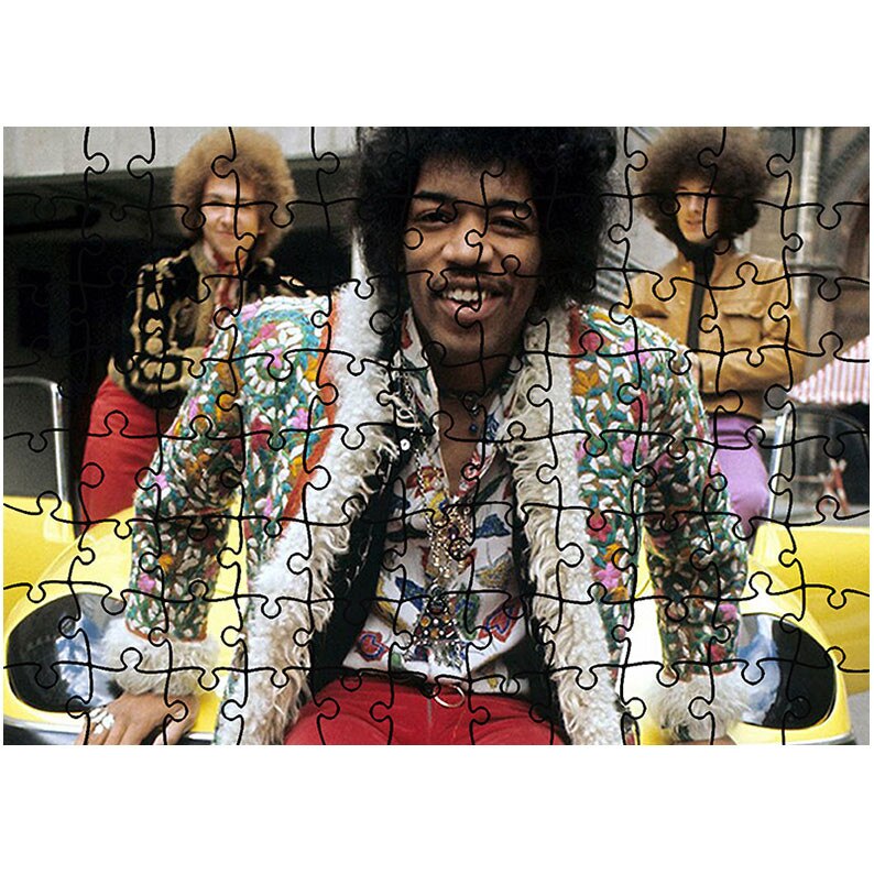 Puzzle Heartwork 96 piese, Jimi Hendrix Videoclip, Latime 40,5 cm x Inaltime 28,5 cm