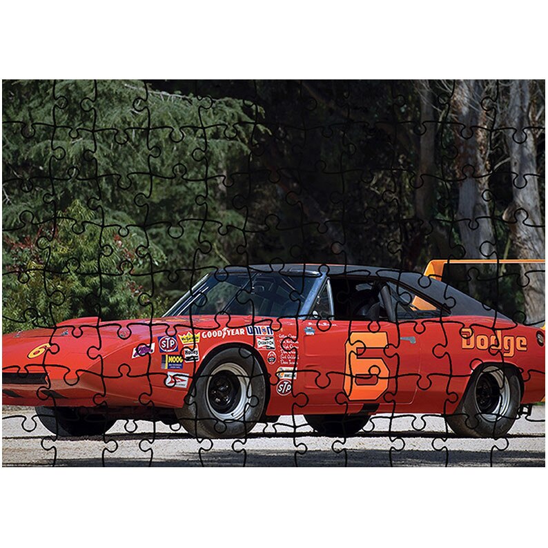 Puzzle Heartwork 96 piese, Dodge Charger Daytona 1969, Latime 40,5 cm x Inaltime 28,5 cm