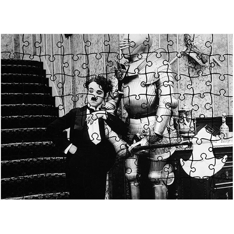 Puzzle Heartwork 96 piese, Charlie Chaplin in comedie, Latime 40,5 cm x Inaltime 28,5 cm