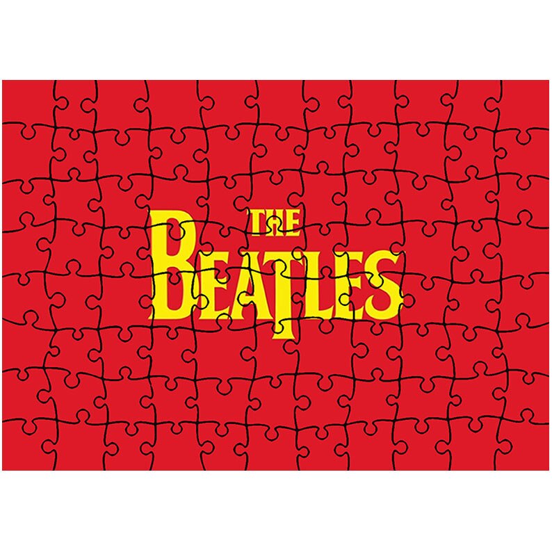 Puzzle Heartwork 96 piese, Poster The Beatles Rosu, Latime 40,5 cm x Inaltime 28,5 cm