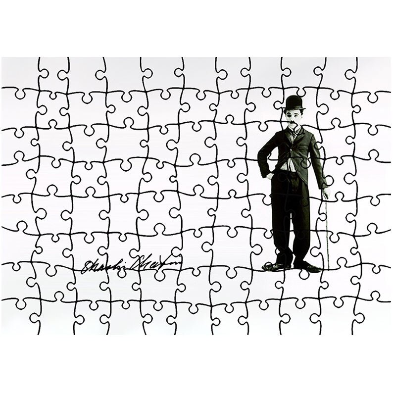 Puzzle Heartwork 96 piese, Autograf Charlie Chaplin, Latime 40,5 cm x Inaltime 28,5 cm