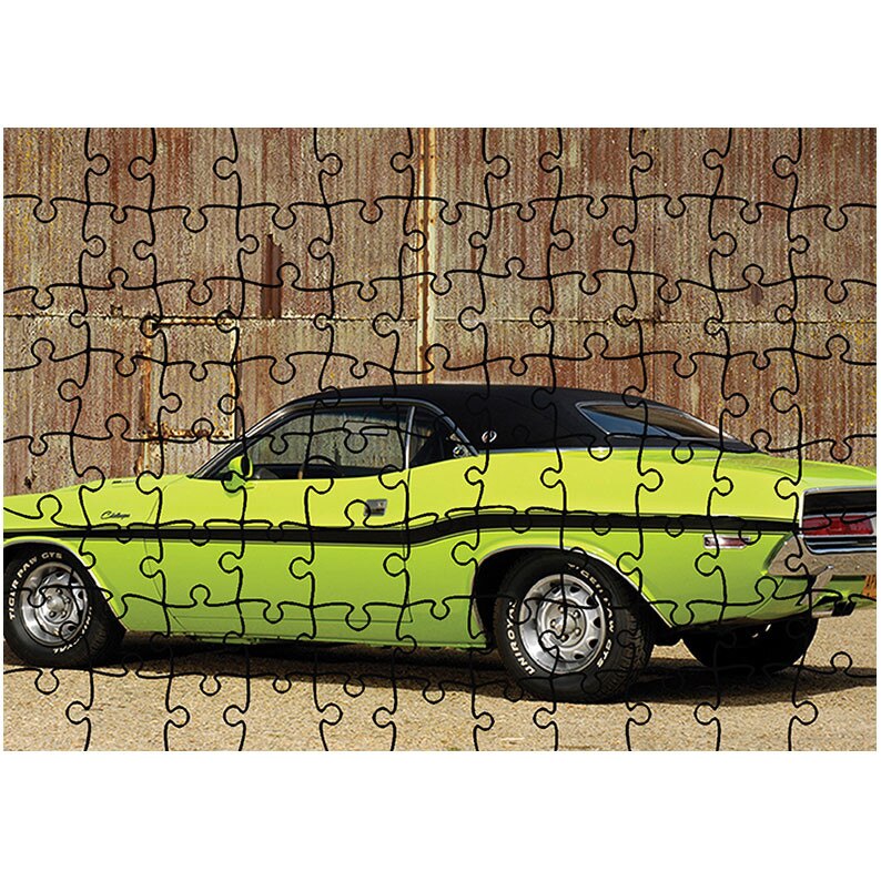 Puzzle Heartwork 96 piese, 1970 Dodge Challenger R-T SE, Latime 40,5 cm x Inaltime 28,5 cm