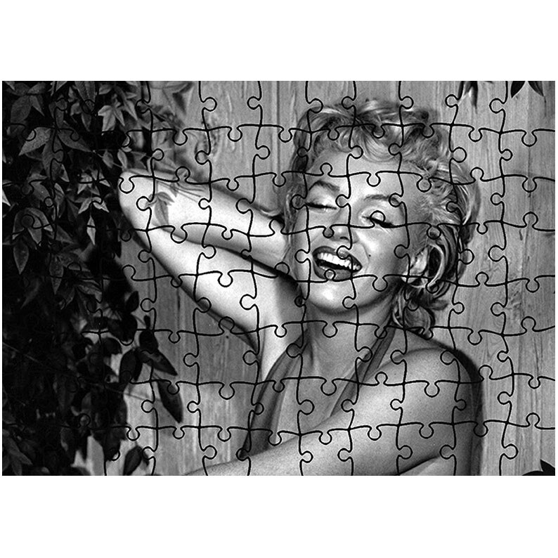 Puzzle Heartwork 96 piese, Marilyn Monroe razand, Latime 40,5 cm x Inaltime 28,5 cm