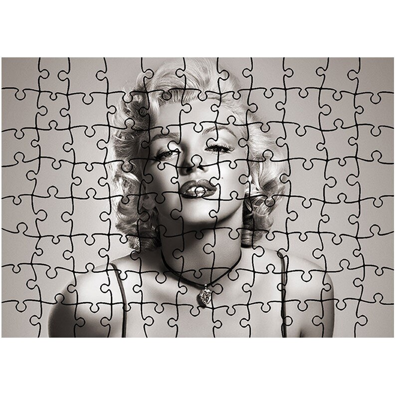 Puzzle Heartwork 96 piese, Marylin Monroe Sepia, Latime 40,5 cm x Inaltime 28,5 cm