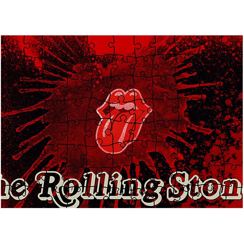 Puzzle Heartwork 96 piese, Afis Rolling Stones, Latime 40,5 cm x Inaltime 28,5 cm