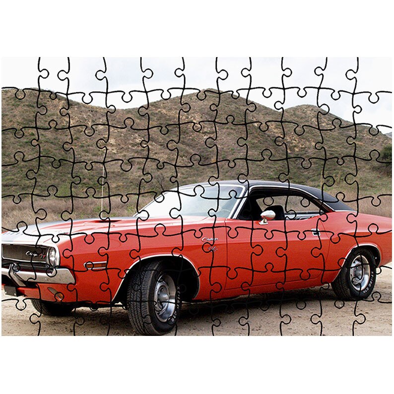 Puzzle Heartwork 96 piese, Dodge Challenger R-T 1970, Latime 40,5 cm x Inaltime 28,5 cm