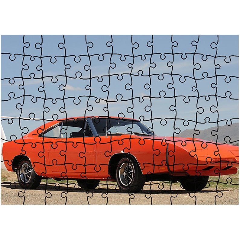 Puzzle Heartwork 96 piese, 1969 Dodge Charger Daytona, Latime 40,5 cm x Inaltime 28,5 cm