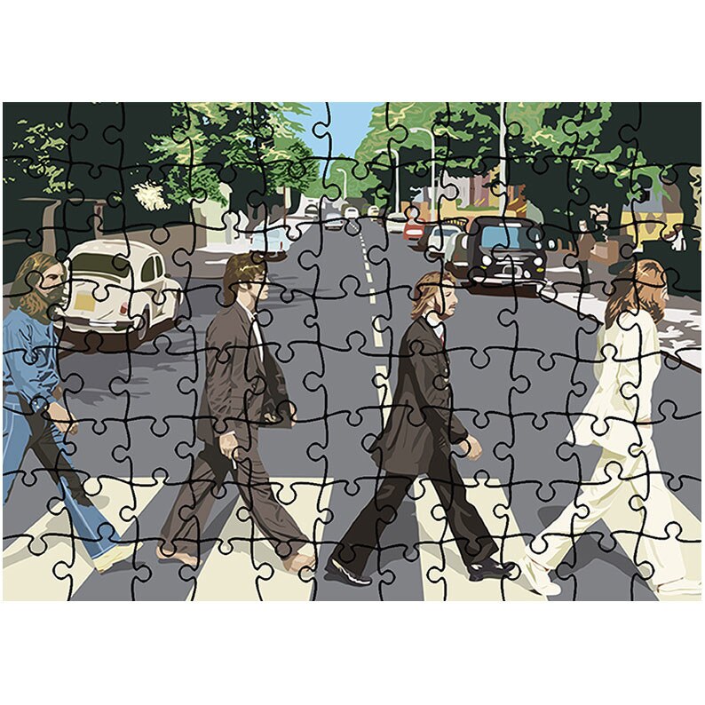 Puzzle Heartwork 96 piese, The Beatles Coperta de Album celebra, Latime 40,5 cm x Inaltime 28,5 cm
