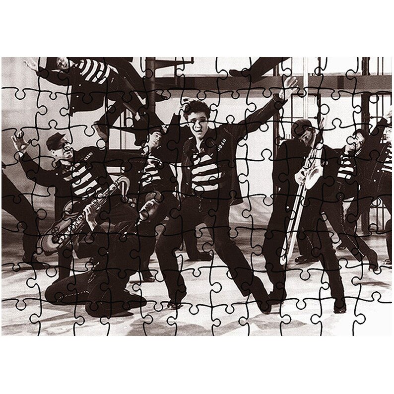 Puzzle Heartwork 96 piese, Coperta Elvis, Latime 40,5 cm x Inaltime 28,5 cm