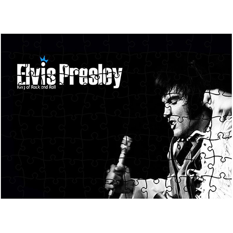 Puzzle Heartwork 96 piese, Elvis in Concert incendiar, Latime 40,5 cm x Inaltime 28,5 cm