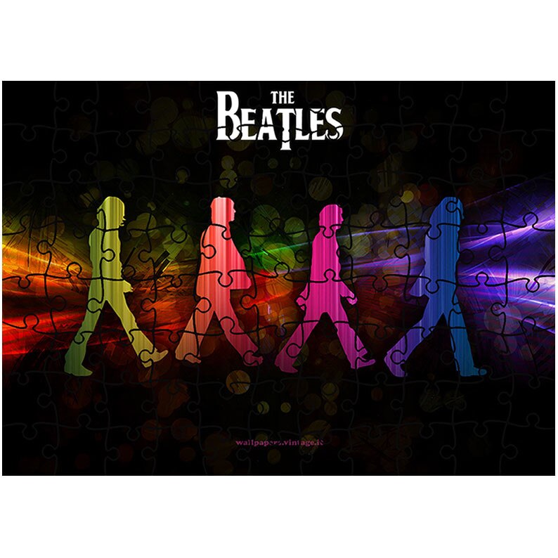 Puzzle Heartwork 96 piese, Prezentare Beatles, Latime 40,5 cm x Inaltime 28,5 cm