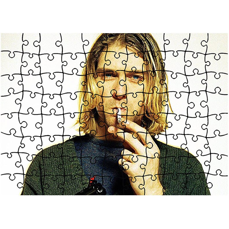 Puzzle Heartwork 96 piese, Kurt Cobain Fumand, Latime 40,5 cm x Inaltime 28,5 cm