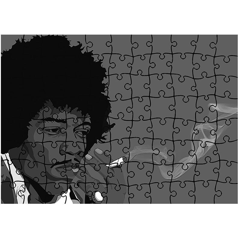 Puzzle Heartwork 96 piese, Jimi Hendrix Desen, Latime 40,5 cm x Inaltime 28,5 cm