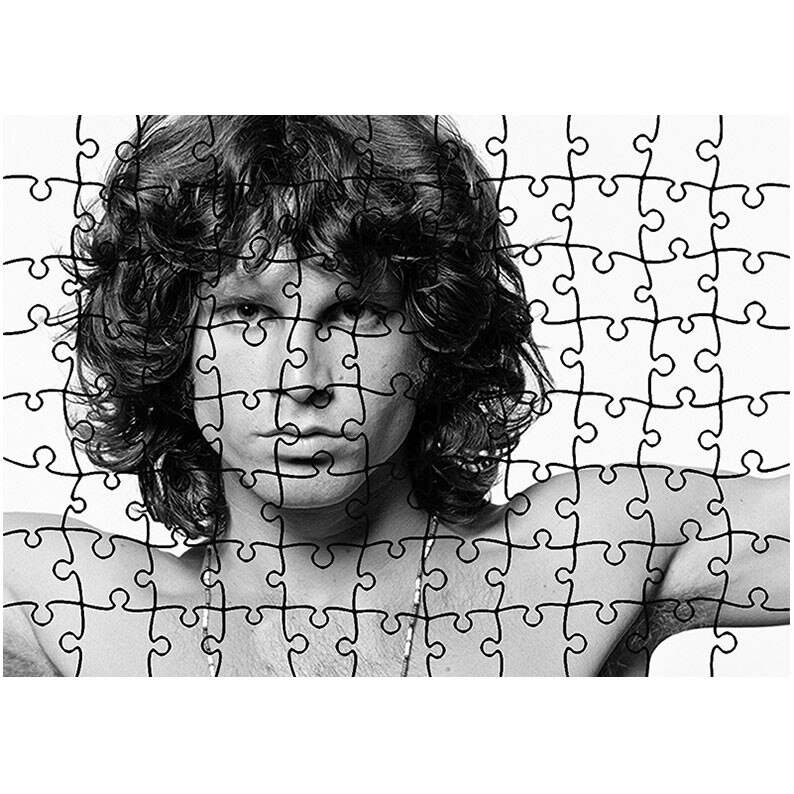 Puzzle Heartwork 96 piese, Jim Morrison de la The Doors, Latime 40,5 cm x Inaltime 28,5 cm