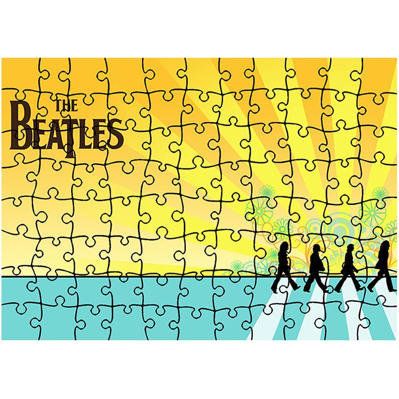 Puzzle Heartwork 96 piese, Colaj Beatles, Latime 40,5 cm x Inaltime 28,5 cm