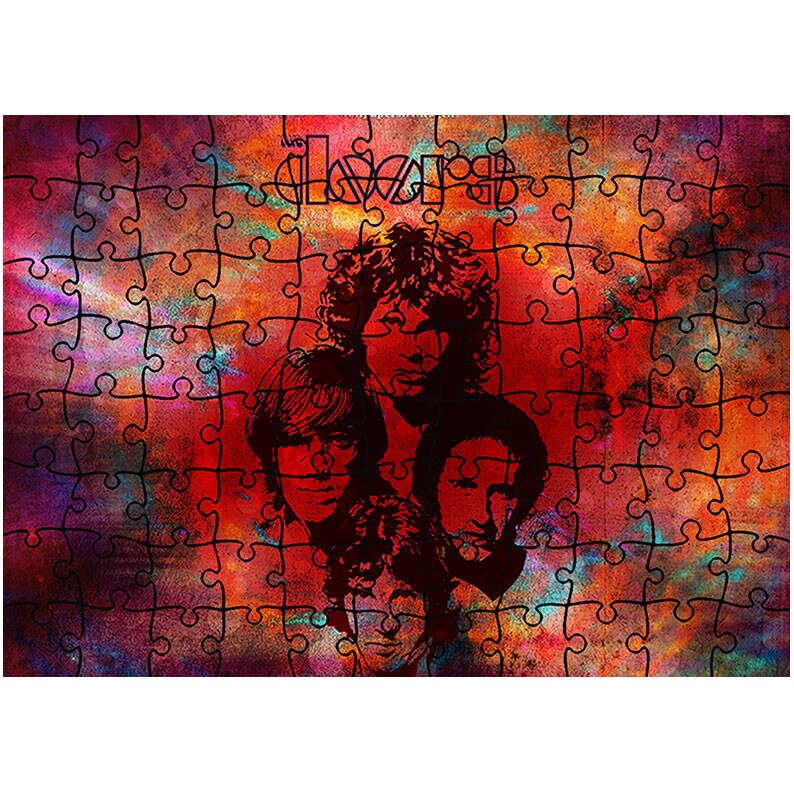 Puzzle Heartwork 96 piese, Afis The Doors, Latime 40,5 cm x Inaltime 28,5 cm