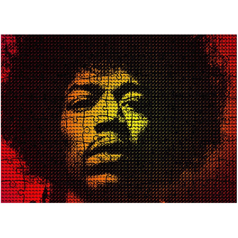 Puzzle Heartwork 96 piese, Jimi Hendrix Colaj, Latime 40,5 cm x Inaltime 28,5 cm