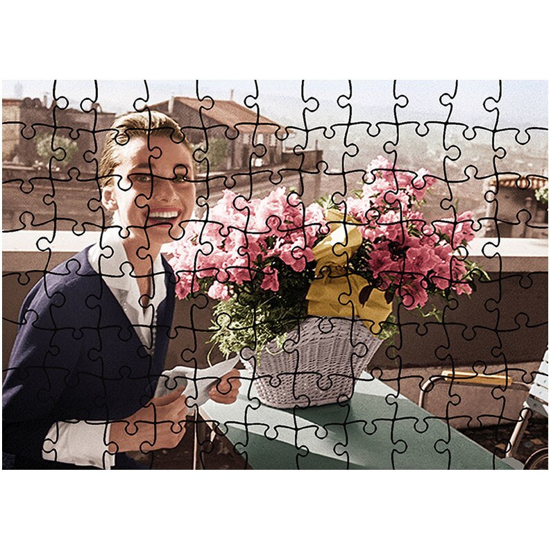 Puzzle Heartwork 96 piese, Audrey Hepburn Suprinsa Razand, Latime 40,5 cm x Inaltime 28,5 cm