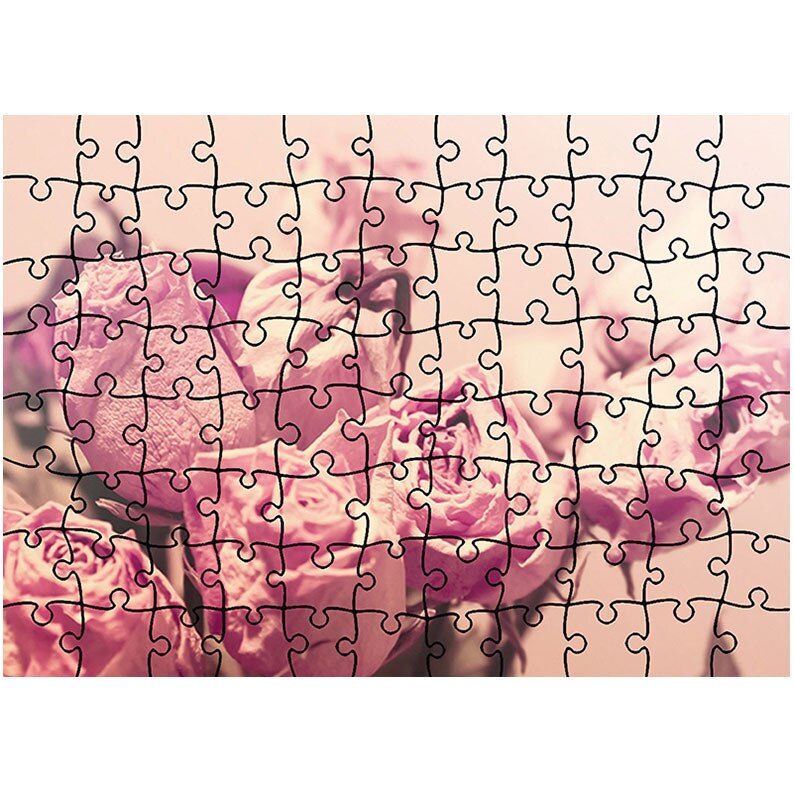 Puzzle Heartwork 96 piese, Buchet de trandafiri roz, Latime 40,5 cm x Inaltime 28,5 cm