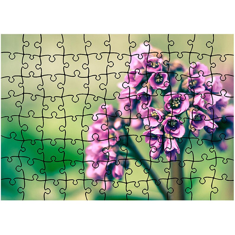 Puzzle Heartwork 96 piese, Buchetel violet, Latime 40,5 cm x Inaltime 28,5 cm